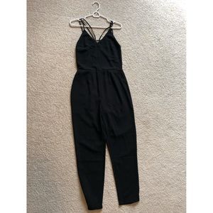 Lush Black Backless Jumpsuit. Women’s Medium.
